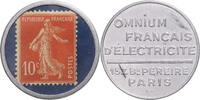 Frankreich 10 Centimes Münze, Omnium français d'électricité -
