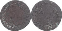 Frankreich Double Tournois Münze, Louis XIII, Bordeaux, SGE+, Kupfer -