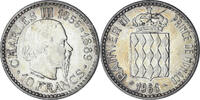 Monaco 10 Francs Münze, Rainier III, Monnaie de Paris, VZ+, Silber -