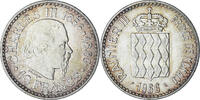 Monaco 10 Francs Münze, Rainier III, Monnaie de Paris, VZ+, Silber -