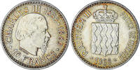 Monaco 10 Francs Münze, Rainier III, Monnaie de Paris, UNZ, Silber -
