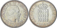 Monaco 10 Francs Münze, Rainier III, Monnaie de Paris, UNZ, Silber -