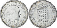 Monaco 10 Francs Münze, Rainier III, Monnaie de Paris, UNZ+, Silber -