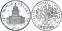 Frankreich 100 Francs Panthéon, Monnaie de Paris, BE, STGL, Silber -