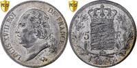 Frankreich 5 Francs Louis XVIII, Limoges, Silber, PCGS -