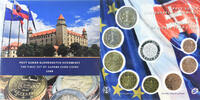 Slowakei Coffret 1c. à 2€ + jeton Kremnica, BU, STGL -