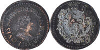 Frankreich Double Tournois Louis XIII, Lyon, SGE+, Kupfer, Gadoury:5 -