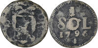 Luxemburg Sol obsidional François II, Luxembourg, S, Bronze, KM:19 -