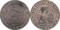Spanien Centimo Provisional Government, SS+, Kupfer, KM:660 -