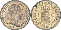 Spanien Centimo Alfonso XIII, Madrid, VZ+, Kupfer, KM:726 -