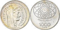 Italien 1000 Lire Concordia, Rome, VZ+, Silber, KM:101 -