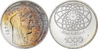 Italien 1000 Lire Concordia, Rome, VZ+, Silber, KM:101 -