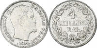 Dänemark 4 Skilling Rigsmont Frederik VII, Altona, VZ, Billon, KM:758.1 -