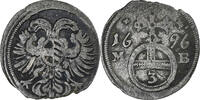 Österreich 3 Pfennig Leopold I, Brieg, Silber, SS, KM:594 -