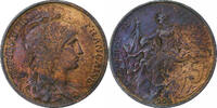 Frankreich 5 Centimes Daniel-Dupuis, Paris, SS, Bronze, KM:842 -