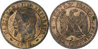 Frankreich 2 Centimes Napoleon III, Bordeaux, VZ, Bronze, KM:796.6 -