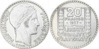 Frankreich 20 Francs Turin, Monnaie de Paris, VZ, Silber, KM:879 -