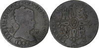 Spanien 8 Maravedis Isabel II, Segovia, Kupfer, S, KM:531.3 -