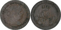 Spanien 2 1/2 Centimos Isabel II, Madrid, Kupfer, S+, KM:634.5 -