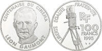Frankreich 100 Francs Léon Gaumont, Monnaie de Paris, BE, Silber, VZ+ -