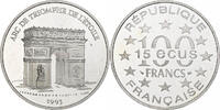 Frankreich 100 Francs / 15 Écus Arc de Triomphe, Monnaie de Paris, BE -
