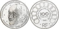 Frankreich 100 Francs / 15 Écus Jean Monnet, Monnaie de Paris, BE -