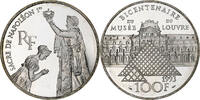 Frankreich 100 Francs Sacre de Napoléon, Monnaie de Paris, BE, Silber -