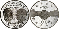 Frankreich 100 Francs Traité de l'Elysée, Monnaie de Paris, BE -