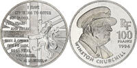 Frankreich 100 Francs Winston Churchill, Monnaie de Paris, BE, Silber -