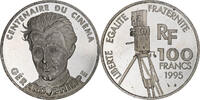 Frankreich 100 Francs Gérard Philipe, Monnaie de Paris, BE, Silber -