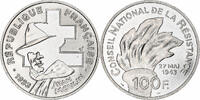 Frankreich 100 Francs Jean Moulin, Monnaie de Paris, BE, Silber, VZ+ -