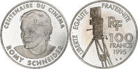 Frankreich 100 Francs Romy Schneider, Monnaie de Paris, BE, Silber, VZ+ -