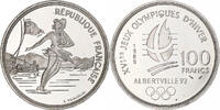 Frankreich 100 Francs 1992 Olympics, Albertville, Ice Skating, MDP, BE -