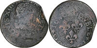 Frankreich Double Tournois Louis XIII, Kupfer, S -