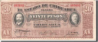 State of Chihuahua 20 Pesos Geldschein, Mexico - Revolutionary, VZ -