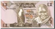 Sambia 2 Kwacha Geldschein, UNZ- -