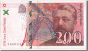 Frankreich 200 Francs Geldschein, 200 F 1995-1999 ''Eiffel'', SS+ -