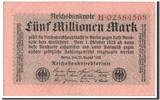 Deutschland 5 Millionen Mark Geldschein, VZ -