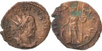 Antoninianus Münze, Tetricus I, Trier, SS, Billon, RIC:148 -