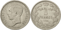 Belgien 5 Francs, 5 Frank Münze, SS, Nickel, KM:97.1 -
