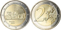 Malta 2 Euro Mnajdra Temples, UNZ, Bi-Metallic -
