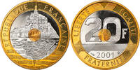 Frankreich 20 Francs Münze, Mont Saint Michel, Proof, STGL -