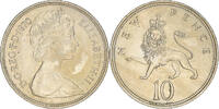Großbritannien 10 New Pence Münze, Elizabeth II, UNZ, Kupfer-Nickel -