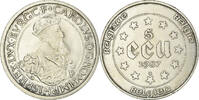 Belgien 5 Ecu Münze, UNZ, Silber, KM:166 -