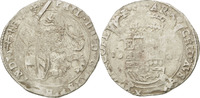 Spanische Niederlande Escalin Münze, Flanders, Bruges, S, Silber, KM:31 -