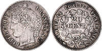 Frankreich 20 Centimes Münze, Cérès, Paris, SS+, Silber, KM:758.1 -