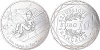 Frankreich 10 Euro Petit Prince fait de la luge, Paris, STGL, Silber -