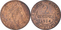 Frankreich 2 Centimes Münze, Dupuis, Paris, SS, Bronze, KM:841 -