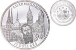 Liberia 20 Dollars Münze, Luxembourg, UNZ, Silber -