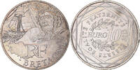 Frankreich 10 Euro Bretagne, Paris, VZ, Silber, Gadoury:EU514, KM:1866 -